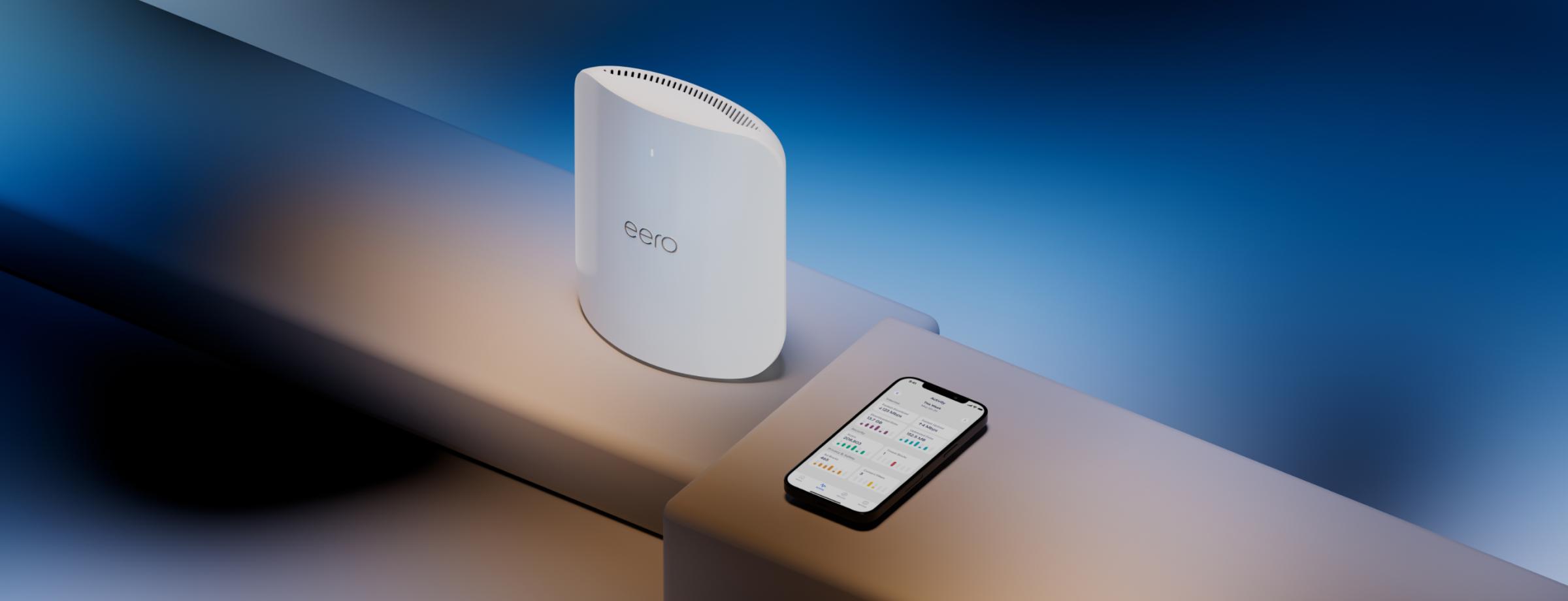 eero アプリで接続機器や電波状況を確認する画面