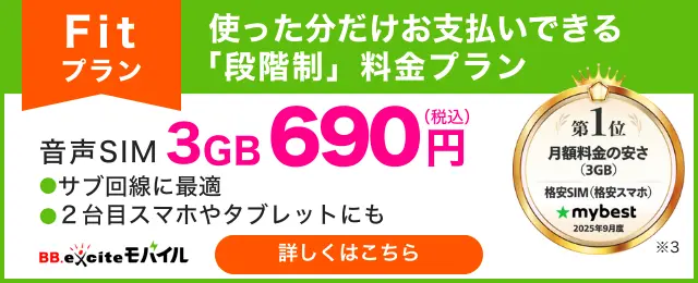 【BB.exciteモバイル_Fitプラン】
